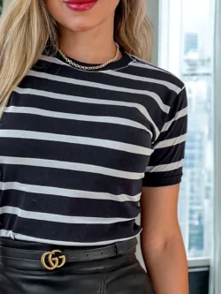 blusa tshirt listrada